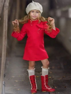 Fancy Fabulous Bow Cherry A-Line Dress -Kid's Apparel Sales FALL12DR6CARD 5