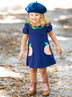 I'm No Cinderella Pumpkin Chambray Dress -Kid's Apparel Sales FALL12DR8CABDP 3 scaled