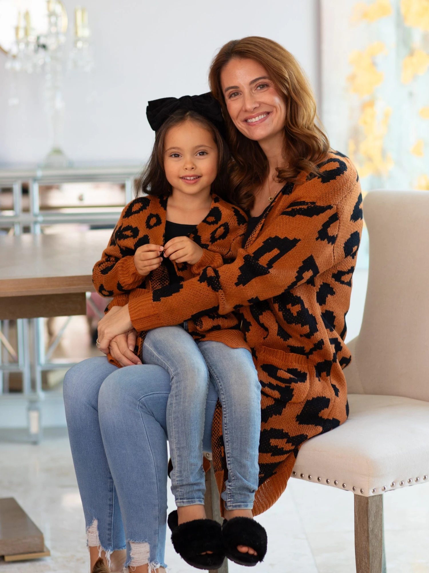 Mommy & Me Fierce Friends Oversized Leopard Cardigan 4 Mommy & Me Fierce Friends Oversized Leopard Cardigan - Image 4