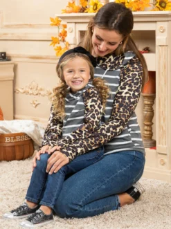 Mommy & Me Leopard Raglan Hoodie