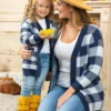 Mommy & Me Falling Leaves Oversized Cardigans