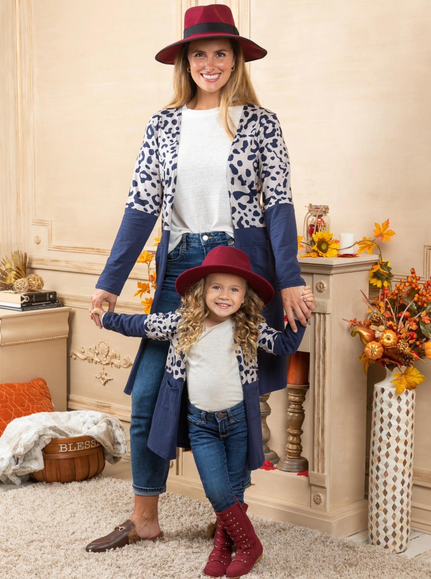 Mommy & Me Oversized Leopard Colorblock Cardigans 6 Mommy & Me Oversized Leopard Colorblock Cardigans - Image 6