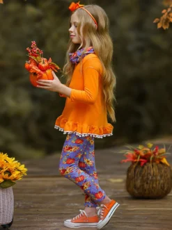 Carve Out Some Fun Tunic, Legging & Scarf Set -Kid's Apparel Sales FALL12SET12CAOGP 2