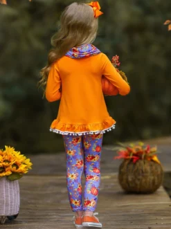 Carve Out Some Fun Tunic, Legging & Scarf Set -Kid's Apparel Sales FALL12SET12CAOGP 3