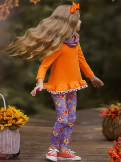 Carve Out Some Fun Tunic, Legging & Scarf Set -Kid's Apparel Sales FALL12SET12CAOGP 5