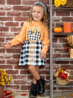 Ahead Of The Carve Plaid Skirt Set -Kid's Apparel Sales FALL12SET1CAHOP 12