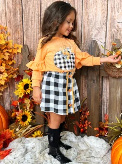 Ahead Of The Carve Plaid Skirt Set -Kid's Apparel Sales FALL12SET1CAHOP 4 scaled