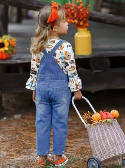 Sweet Pumpkin Sequin Patched Overall Set -Kid's Apparel Sales FALL12SET43CAPOD 10