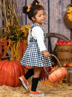Mommy's Little Pumpkin Plaid Overall Skirt Set -Kid's Apparel Sales FALL12SET4CAWPP 7 scaled