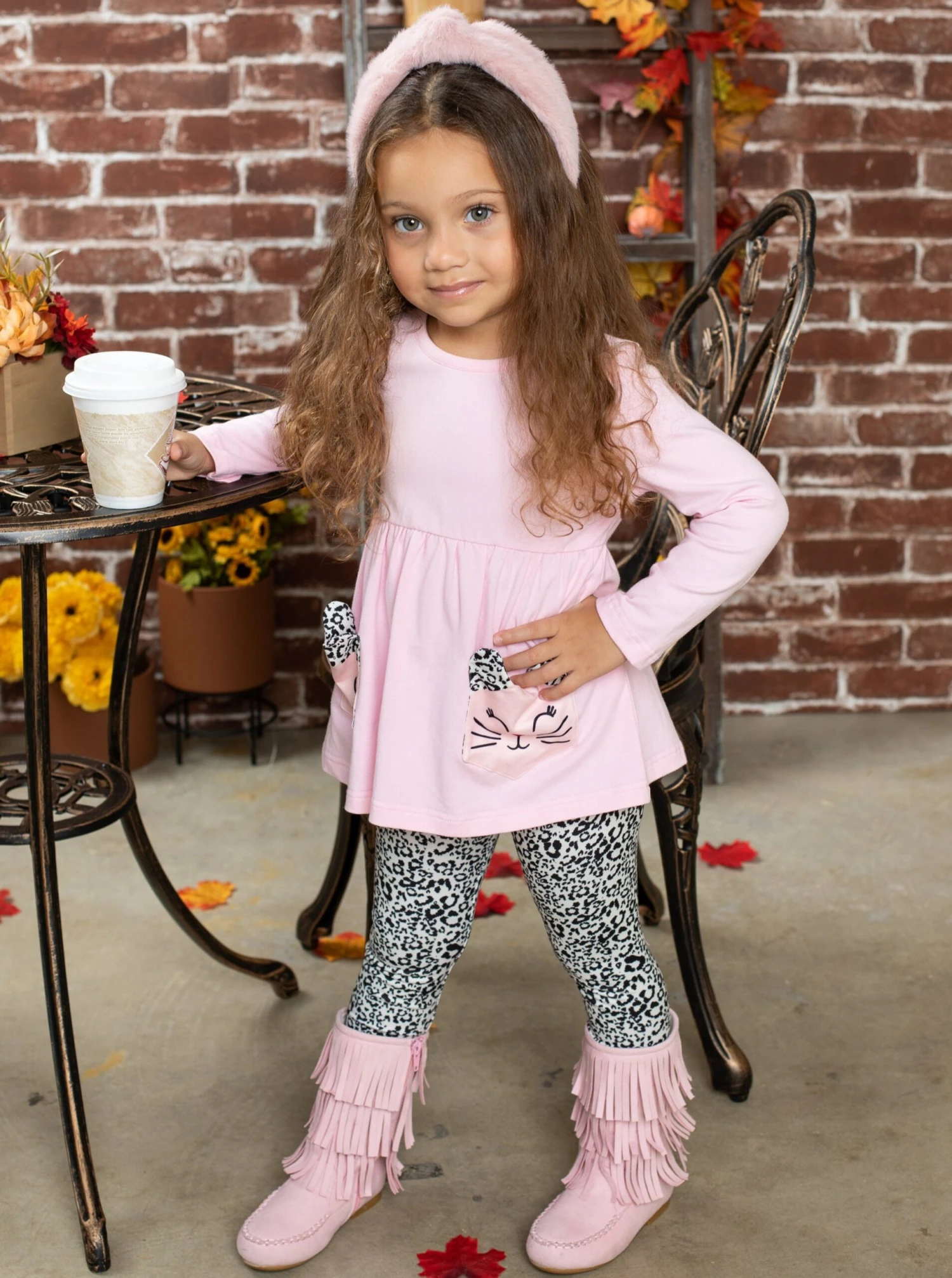 Cutest Kitty Kat Tunic & Leopard Legging Set 2 Cutest Kitty Kat Tunic & Leopard Legging Set - Image 2