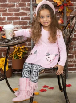 Cutest Kitty Kat Tunic & Leopard Legging Set