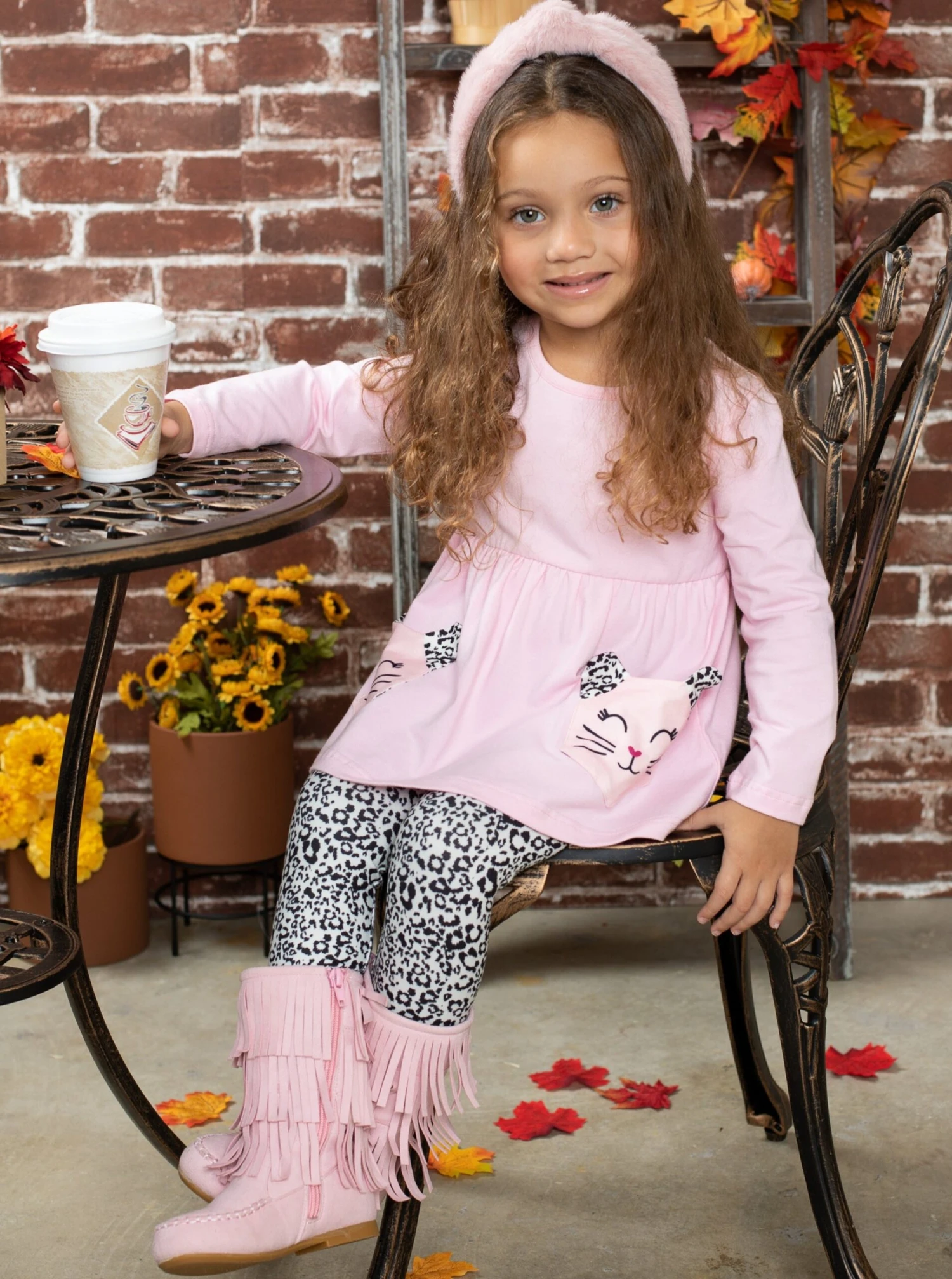 Cutest Kitty Kat Tunic & Leopard Legging Set 1 Cutest Kitty Kat Tunic & Leopard Legging Set