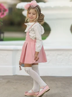 Little Miss Elegant Blouse & Overall Dress Set 8 Little Miss Elegant Blouse & Overall Dress Set -Kid's Apparel Sales FALL20CPSET5WP 2 66dc7b17 a448 455f 9e8a a646af72135d