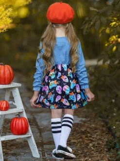 That's The Spirit Chambray Bodice Ghost Dress 9 That's The Spirit Chambray Bodice Ghost Dress -Kid's Apparel Sales FALL20DR8CADBG 1