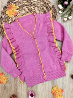 Couldn't Be Cuter Buttoned Ruffle Cardigan 6 Couldn't Be Cuter Buttoned Ruffle Cardigan -Kid's Apparel Sales FALL20OUT12CAPYR scaled