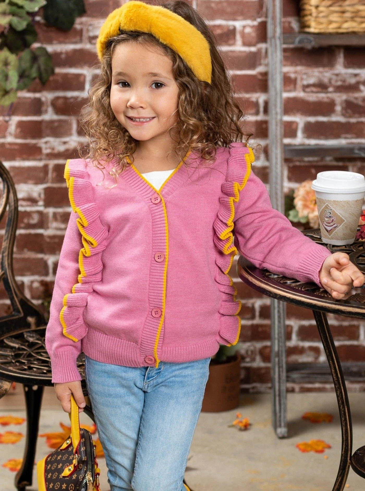 Couldn't Be Cuter Buttoned Ruffle Cardigan 2 Couldn't Be Cuter Buttoned Ruffle Cardigan - Image 2