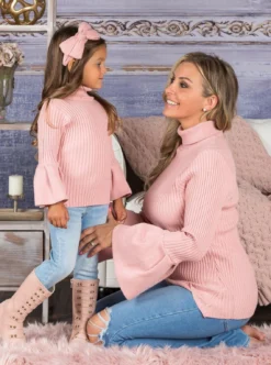 Mommy & Me Boho Sleeve Turtleneck Sweater -Kid's Apparel Sales FALL20OUT16CAP 2