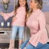 Mommy & Me Boho Sleeve Turtleneck Sweater