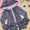 Fashion Snakement Tiered Ruffled Hoodie
