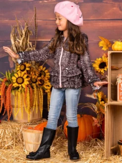 Fashion Snakement Tiered Ruffled Hoodie -Kid's Apparel Sales FALL20OUT7CABPS df3d3bd6 7dcd 4dd6 b851 8e111dcac680