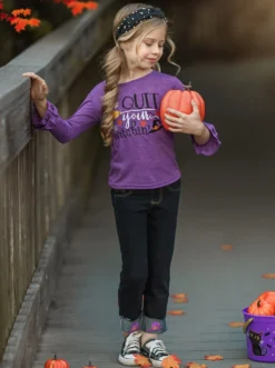 Quit Your Witchin' Top & Cuffed Jeans Set -Kid's Apparel Sales FALL20SET22CAPWD 2 fa97aeed e08e 4a1e 8376 af9872377596