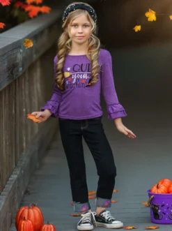Quit Your Witchin' Top & Cuffed Jeans Set -Kid's Apparel Sales FALL20SET22CAPWD 2e5bad50 b073 443f 8887 d8a6babd2dc1