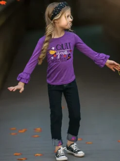 Quit Your Witchin' Top & Cuffed Jeans Set -Kid's Apparel Sales FALL20SET22CAPWD 4 4b0b2d13 d6ee 41dc 8c8f 141669ca5819