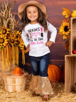 Brains & Beauty Sequin Bell Bottom Jean Set 19 Brains & Beauty Sequin Bell Bottom Jean Set -Kid's Apparel Sales FALL20SET40CAWDG 11