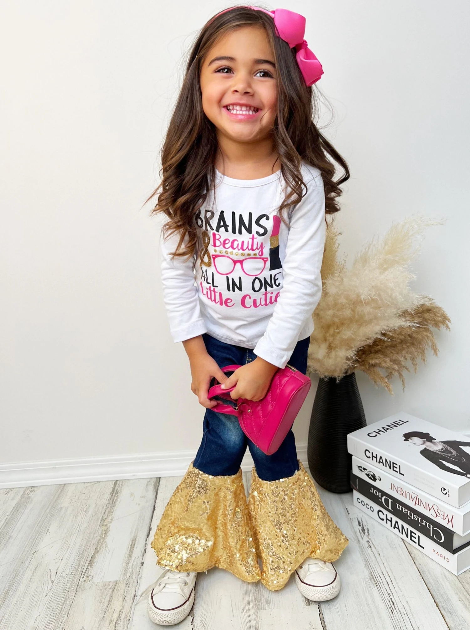 Brains & Beauty Sequin Bell Bottom Jean Set 8 Brains & Beauty Sequin Bell Bottom Jean Set - Image 8