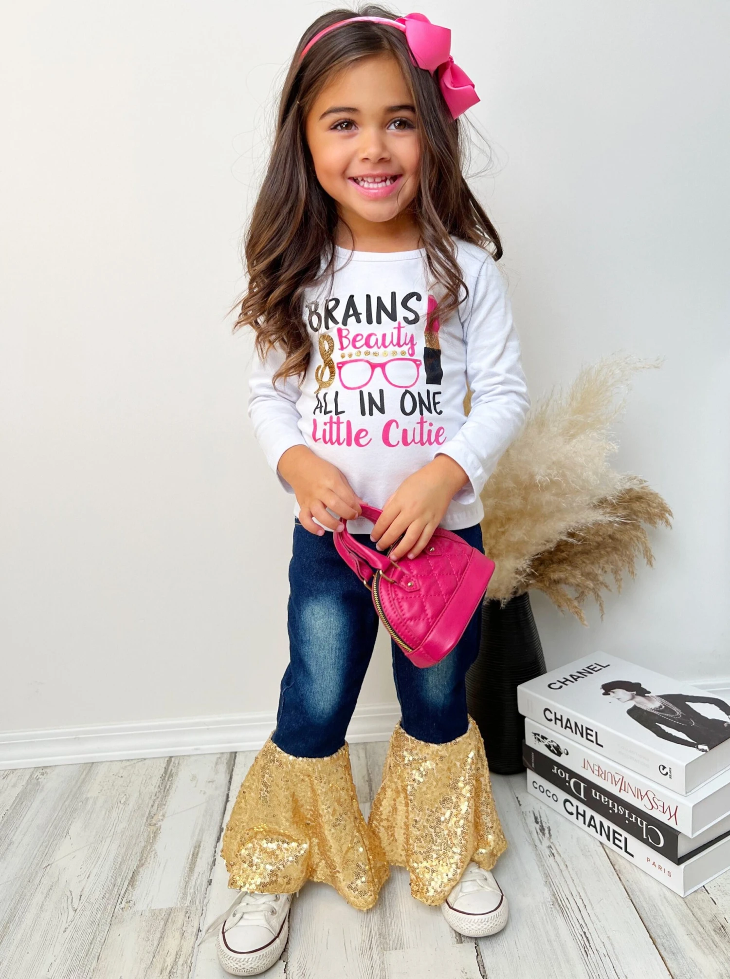 Brains & Beauty Sequin Bell Bottom Jean Set 3 Brains & Beauty Sequin Bell Bottom Jean Set - Image 3