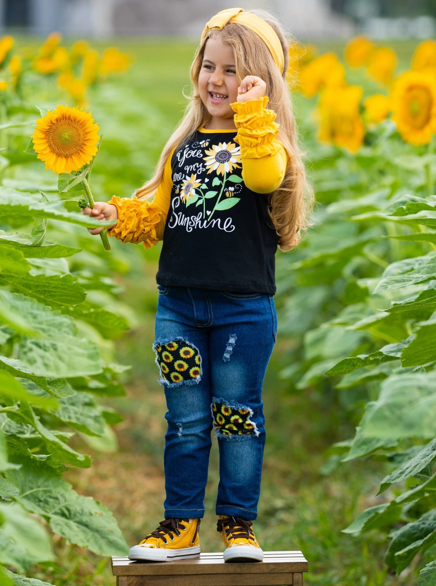 You Are My Sunshine Patched Jeans Set 3 You Are My Sunshine Patched Jeans Set - Image 3