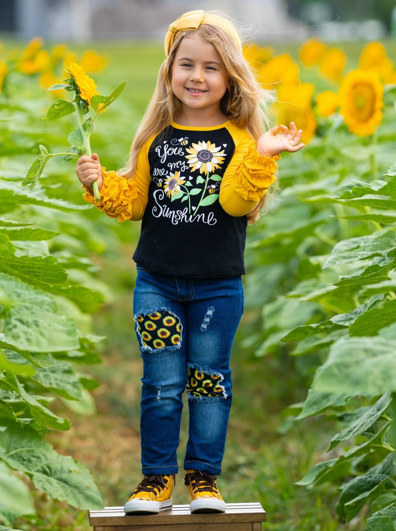 You Are My Sunshine Patched Jeans Set 4 You Are My Sunshine Patched Jeans Set - Image 4