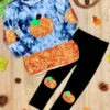 Sparkle Pumpkin Party Tunic & Patched Legging Set