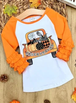 Pumpkin Pick-Up Ruffle Cuff Raglan Top 6 Pumpkin Pick-Up Ruffle Cuff Raglan Top -Kid's Apparel Sales FALL20TOP15CAWOT