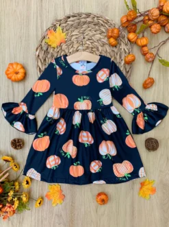 Blessed & Pumpkin Obsessed Dress -Kid's Apparel Sales FALL81DR6CABOP scaled