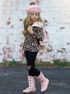 Making Boss Moves Leopard Top, Leggings & Jacket Set 21 Making Boss Moves Leopard Top, Leggings & Jacket Set -Kid's Apparel Sales FALL91SET112CAPAB 3