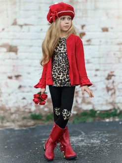 Making Boss Moves Leopard Top, Leggings & Jacket Set 15 Making Boss Moves Leopard Top, Leggings & Jacket Set -Kid's Apparel Sales FALL91SET135CARLB 4