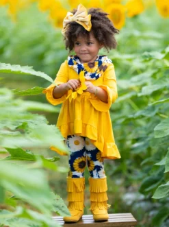 My Lucky Flower Hi-Lo Tunic, Legging & Scarf Set -Kid's Apparel Sales FALL91SET16CAYNS 13 scaled