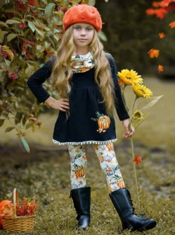 Pumpkin Picking Tunic, Legging & Scarf Set
