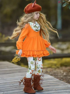 Fall Frolic Tunic, Legging & Scarf Set -Kid's Apparel Sales FALL91SET34CAOGW 4 229ebfee 4856 48bf aaf0 f97b5c32fc60