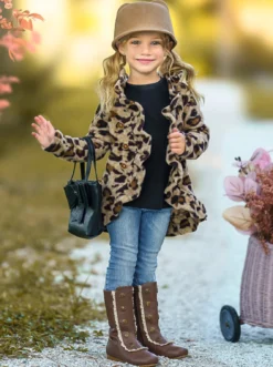 In The Wild Fuzzy Ruffle Cardigan 8 In The Wild Fuzzy Ruffle Cardigan -Kid's Apparel Sales GFCAB002 Leopard 1 45c70033 f97d 4a46 86dd e276834f90bd