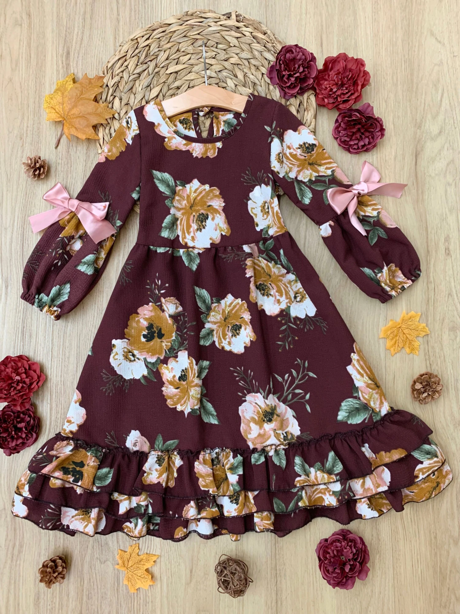 Cranberry Dreams Floral Cloda Dress 2 Cranberry Dreams Floral Cloda Dress - Image 2