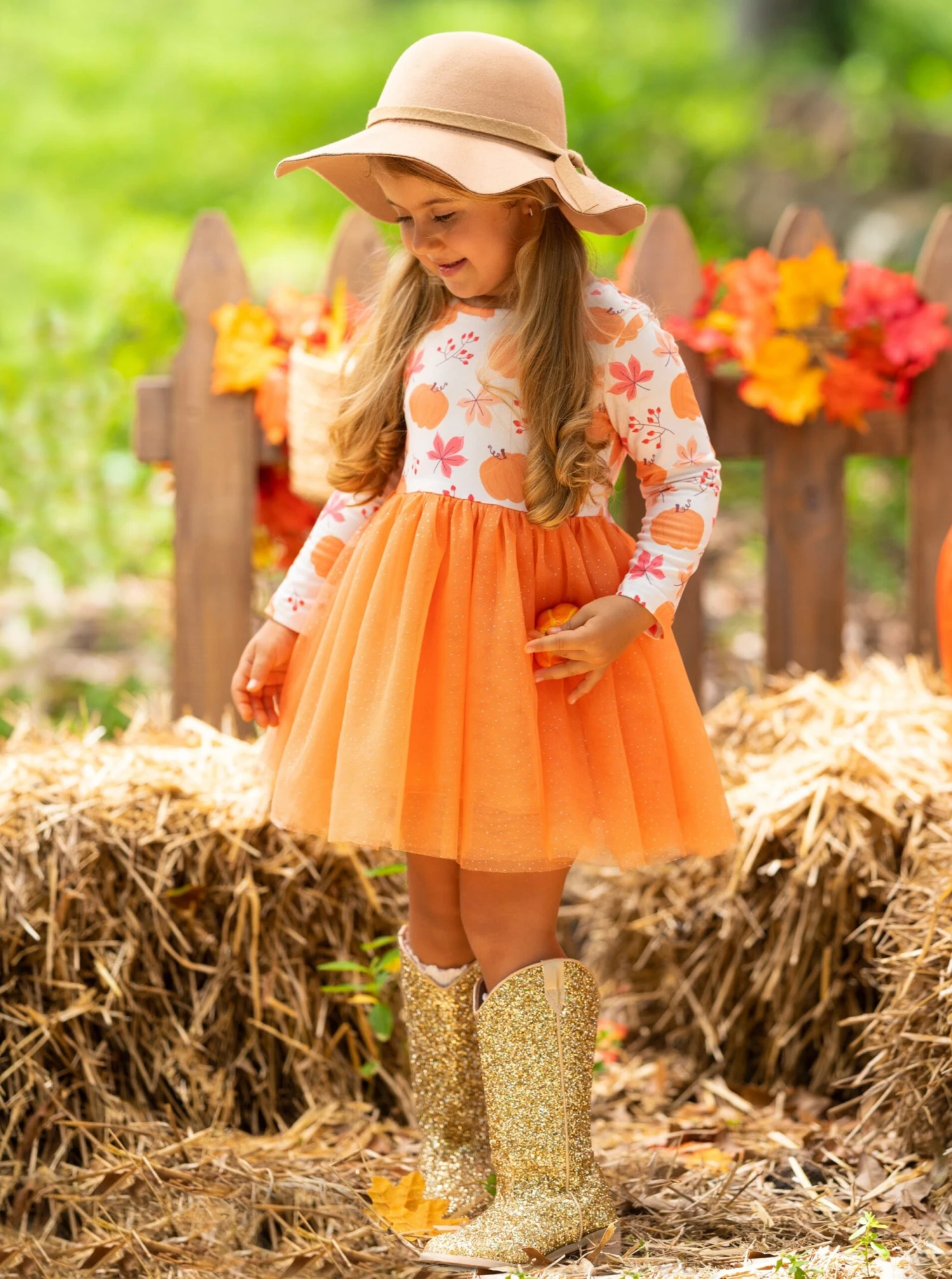 The Best Pick Pumpkin Print Tutu Dress 2 The Best Pick Pumpkin Print Tutu Dress - Image 2