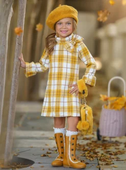 Golden Girl Marigold Flannel Dress 10 Golden Girl Marigold Flannel Dress -Kid's Apparel Sales GFDRC008 Marigold 4