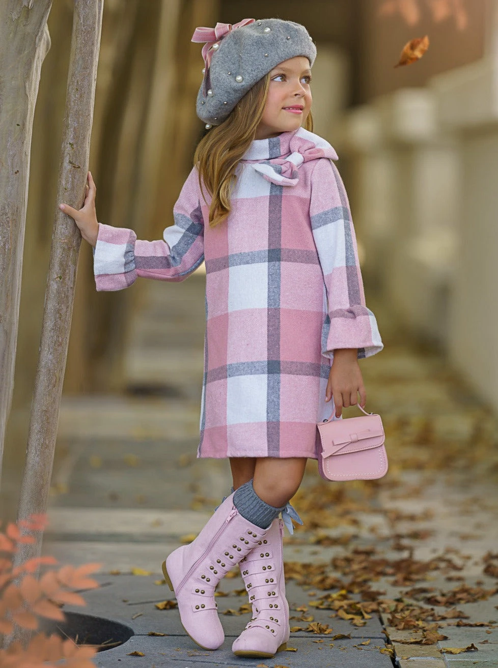 Fall In Love Pink Plaid Flannel Dress 5 Fall In Love Pink Plaid Flannel Dress - Image 5