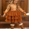 Pretty Pirouettes Brown Ruffle Tutu Dress