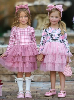 Pretty Pirouettes Pink Plaid Ruffle Tutu Dress 13 Pretty Pirouettes Pink Plaid Ruffle Tutu Dress -Kid's Apparel Sales GFDRC011 PinkANDGFDRC011 Grey 2