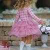 Pretty Pirouettes Pink Plaid Ruffle Tutu Dress