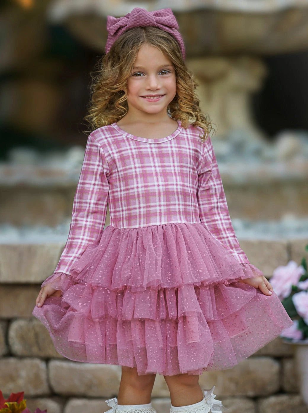 Pretty Pirouettes Pink Plaid Ruffle Tutu Dress 2 Pretty Pirouettes Pink Plaid Ruffle Tutu Dress - Image 2