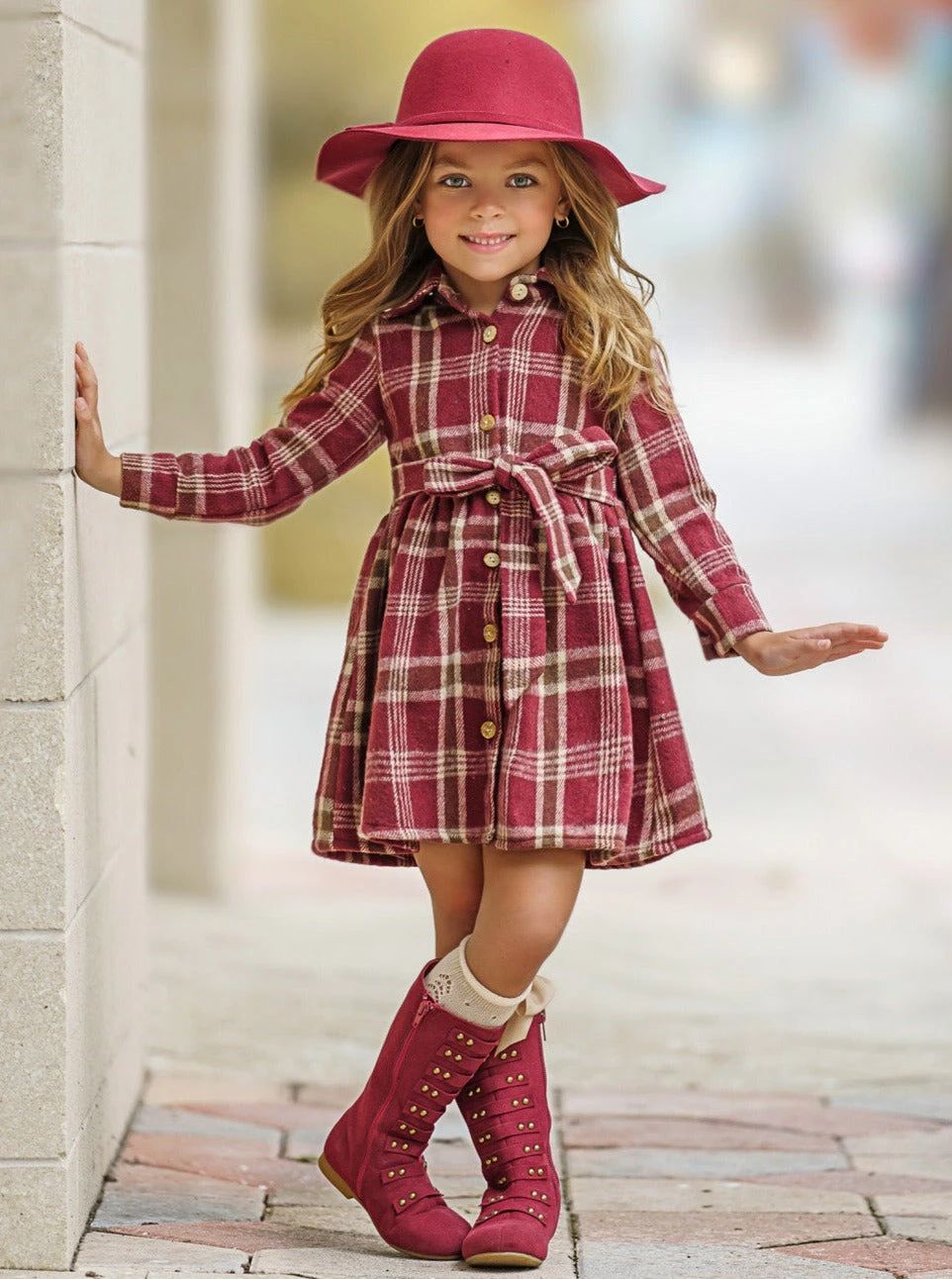 Pumpkin Harvest Burgundy Flannel Dress 1 Pumpkin Harvest Burgundy Flannel Dress